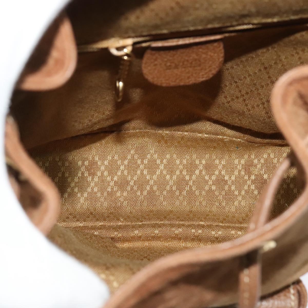 GUCCI Bamboo Backpack Suede Brown Gold 003 58 0030 Auth ep10582