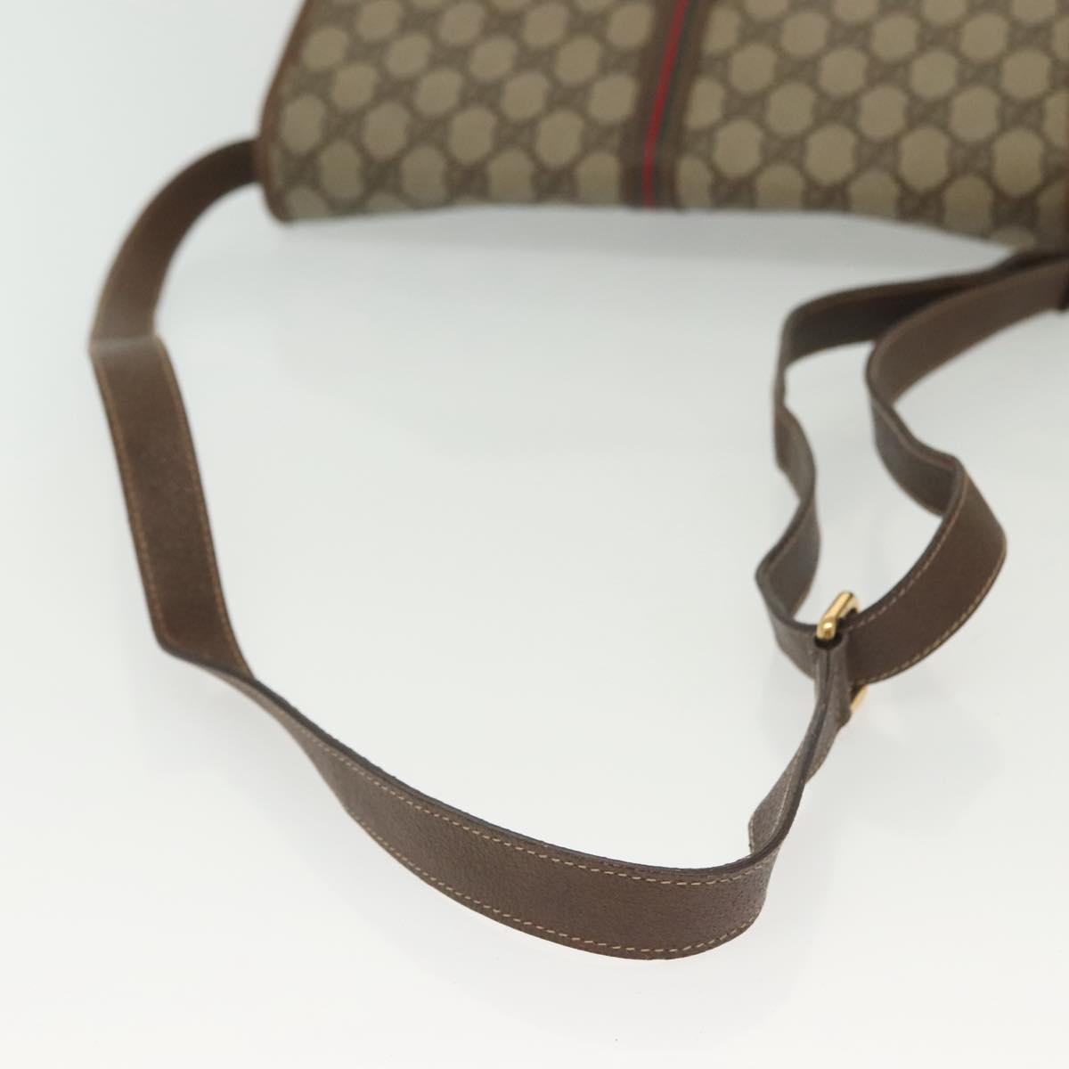 GUCCI GG Supreme Web Sherry Line Bag PVC Beige Gold 001 113 0551 Auth ep10586