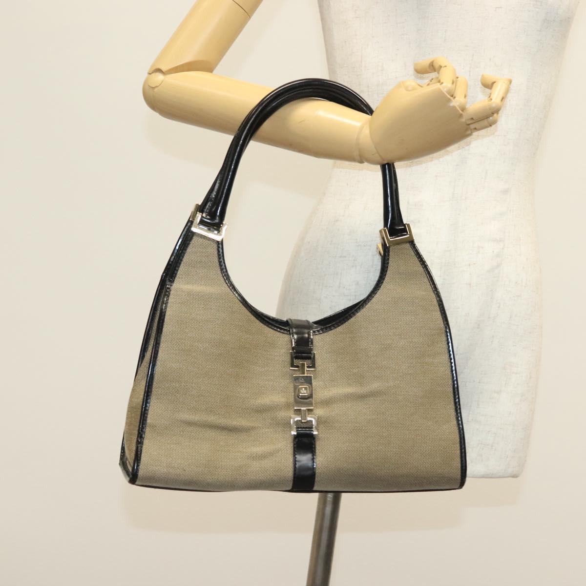 GUCCI GG Canvas Jackie Hand Bag Beige Gold 002 1067 Auth ep10589