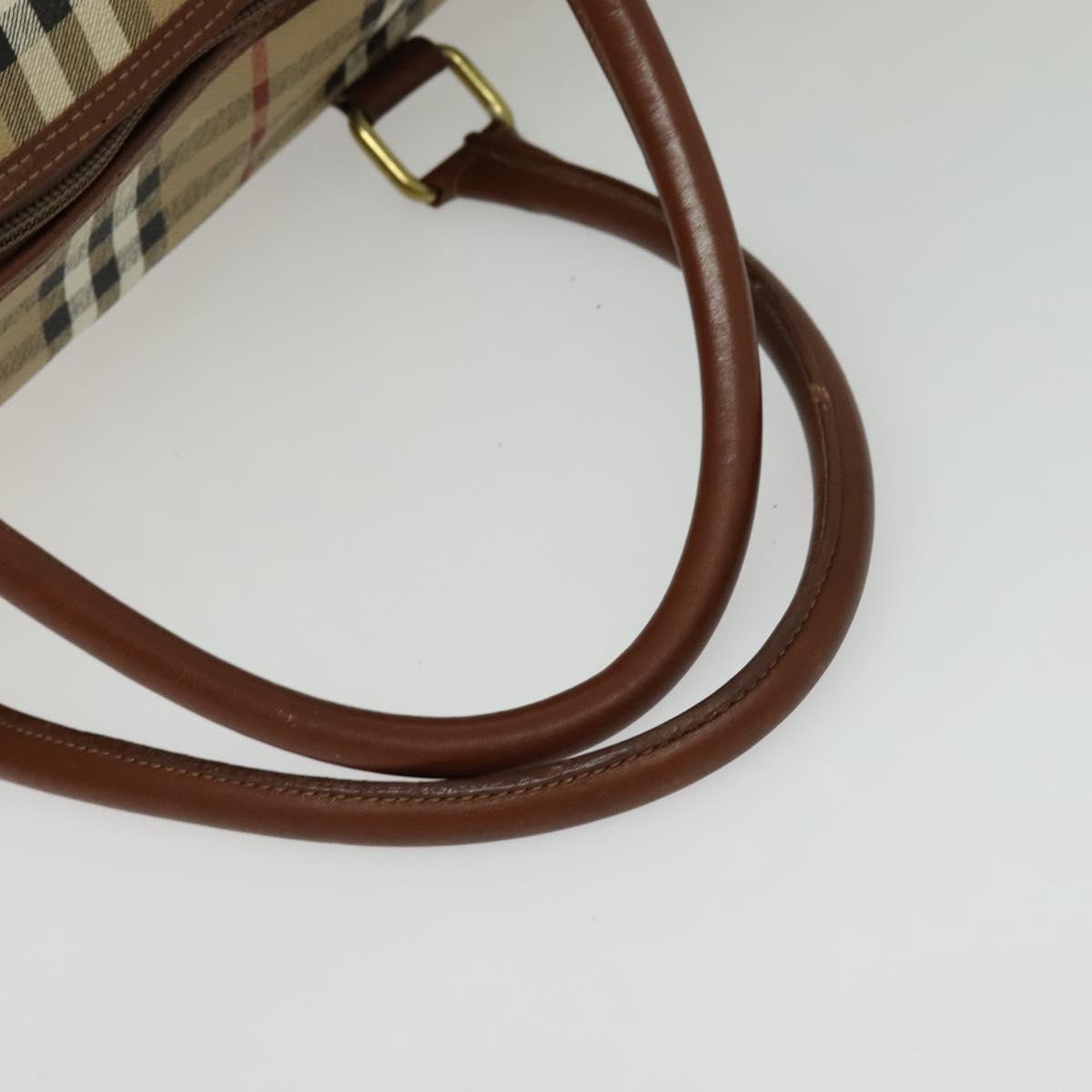 Burberrys Nova Check Boston Bag PVC 2way Beige Auth ep10591