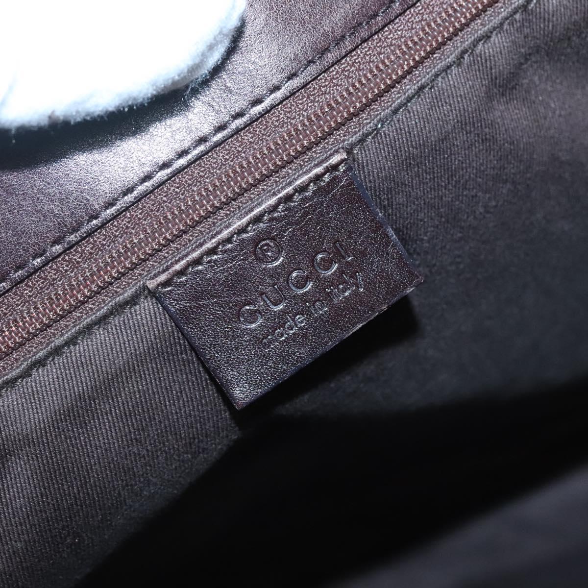 GUCCI GG Canvas Shoulder Bag Dark Brown 90656 Auth ep10594