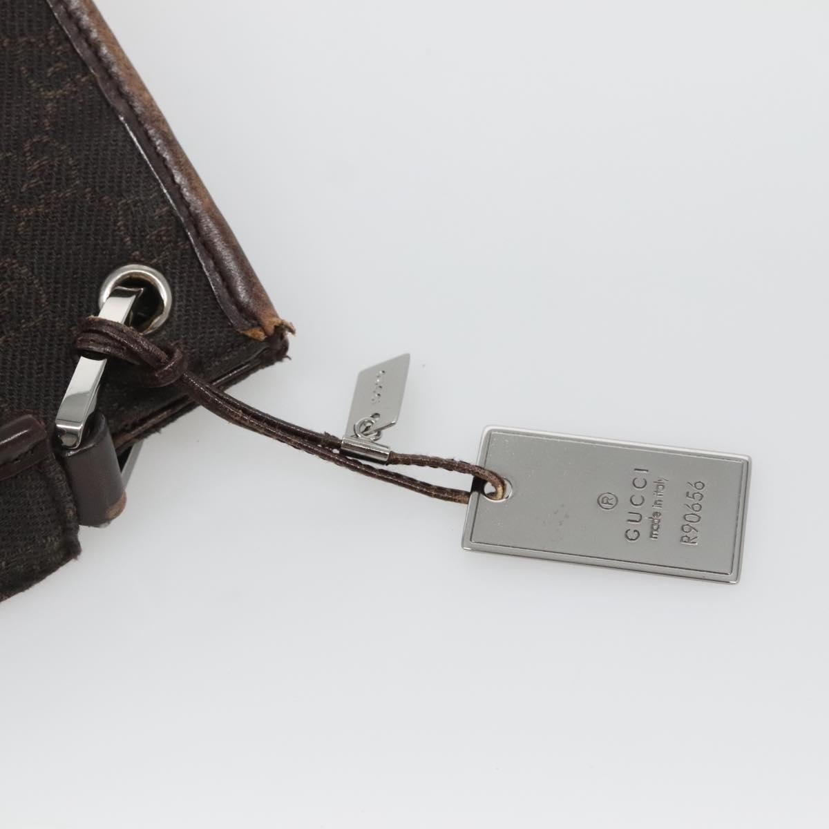 GUCCI GG Canvas Shoulder Bag Dark Brown 90656 Auth ep10594