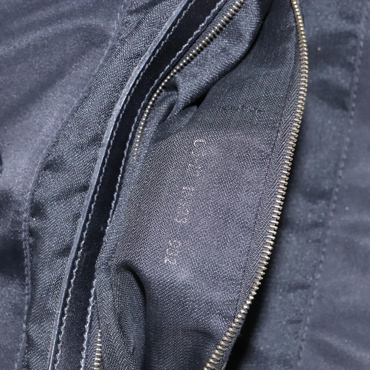 FENDI Tote Bag Nylon Black Gold Auth ep10599