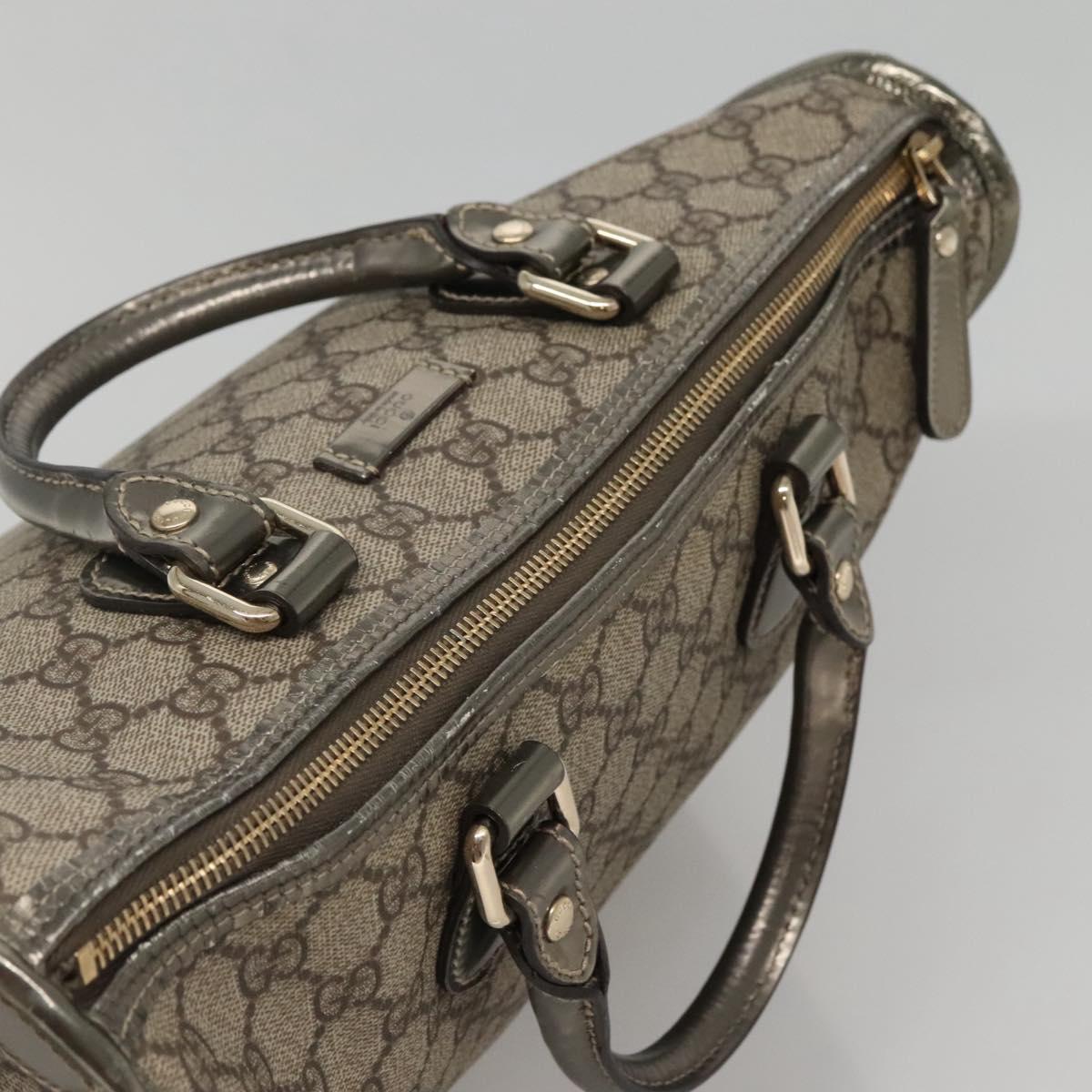 GUCCI GG Supreme Hand Bag PVC Beige Gold 190259 Auth ep10602