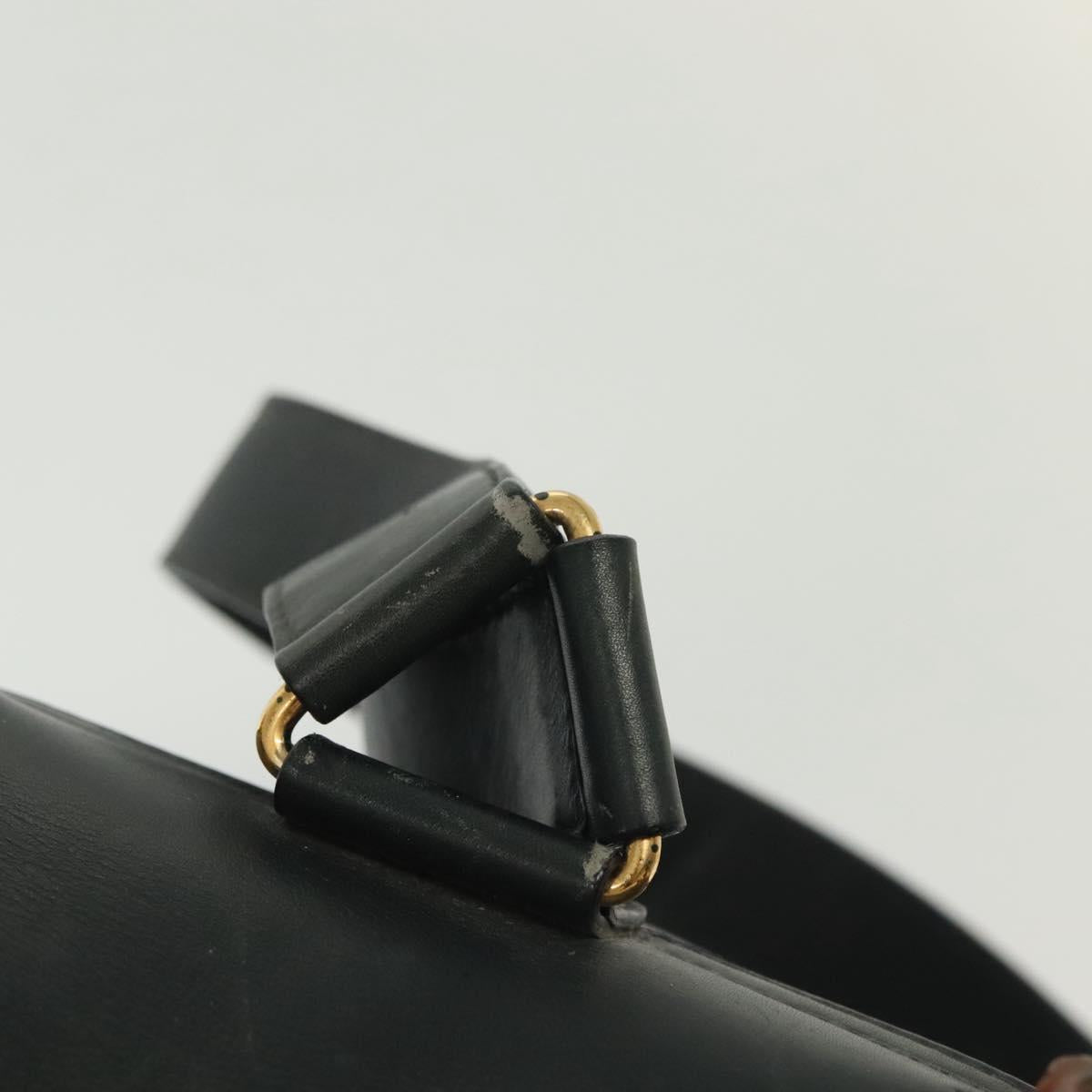 GUCCI Bamboo Backpack Leather Black Gold 003 2058 0016 Auth ep10615