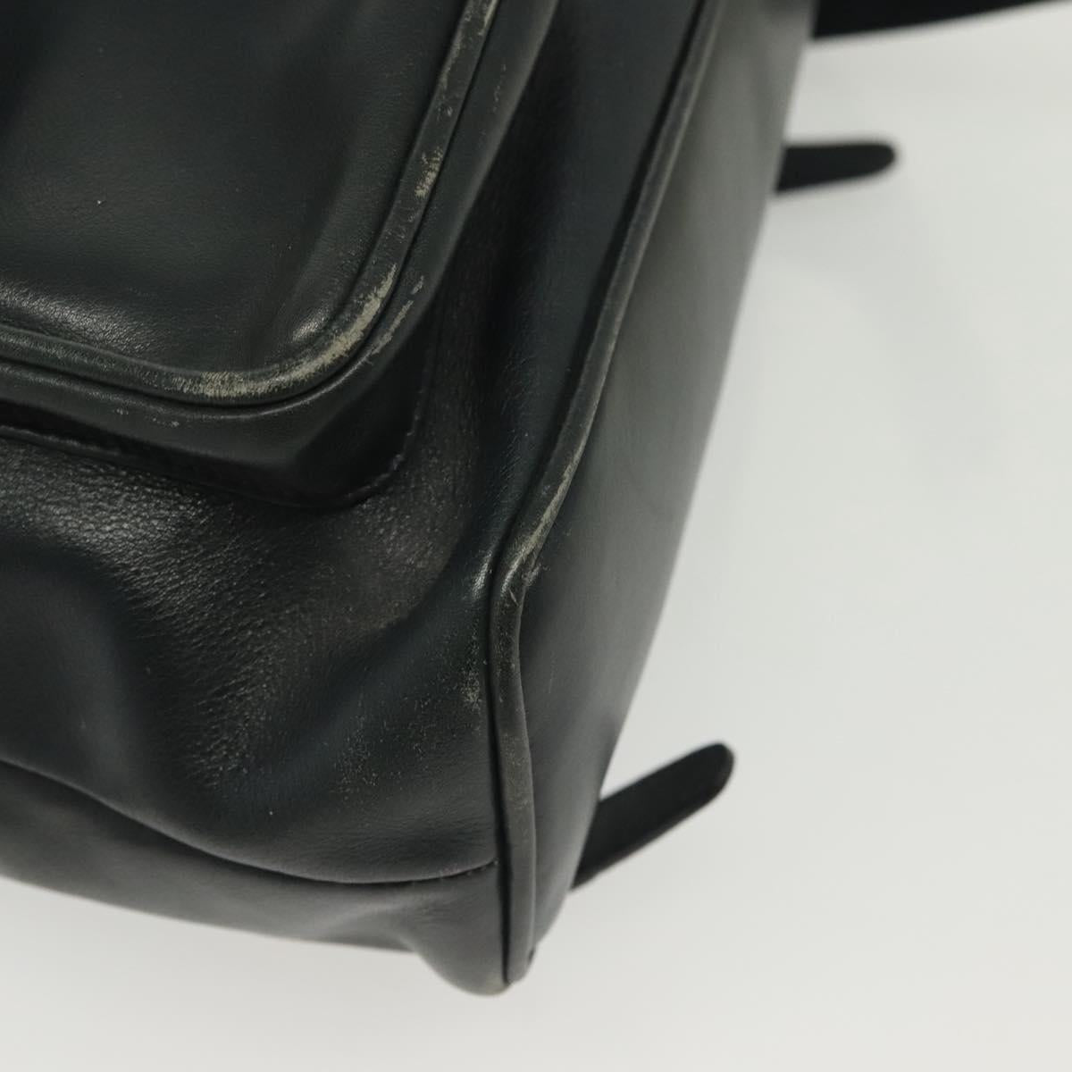 GUCCI Bamboo Backpack Leather Black Gold 003 2058 0016 Auth ep10615