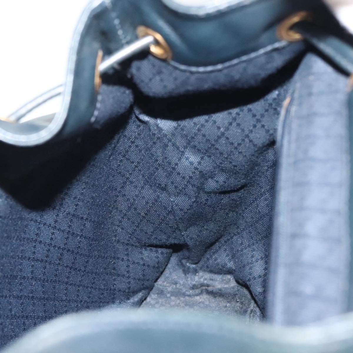 GUCCI Bamboo Backpack Leather Black Gold 003 2058 0016 Auth ep10615