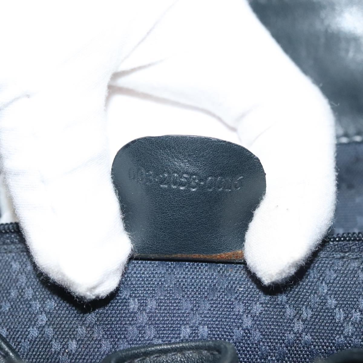 GUCCI Bamboo Backpack Leather Black Gold 003 2058 0016 Auth ep10615