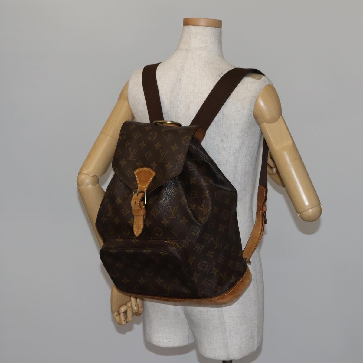 LOUIS VUITTON Monogram Montsouris GM Backpack M51135 LV Auth ep10626