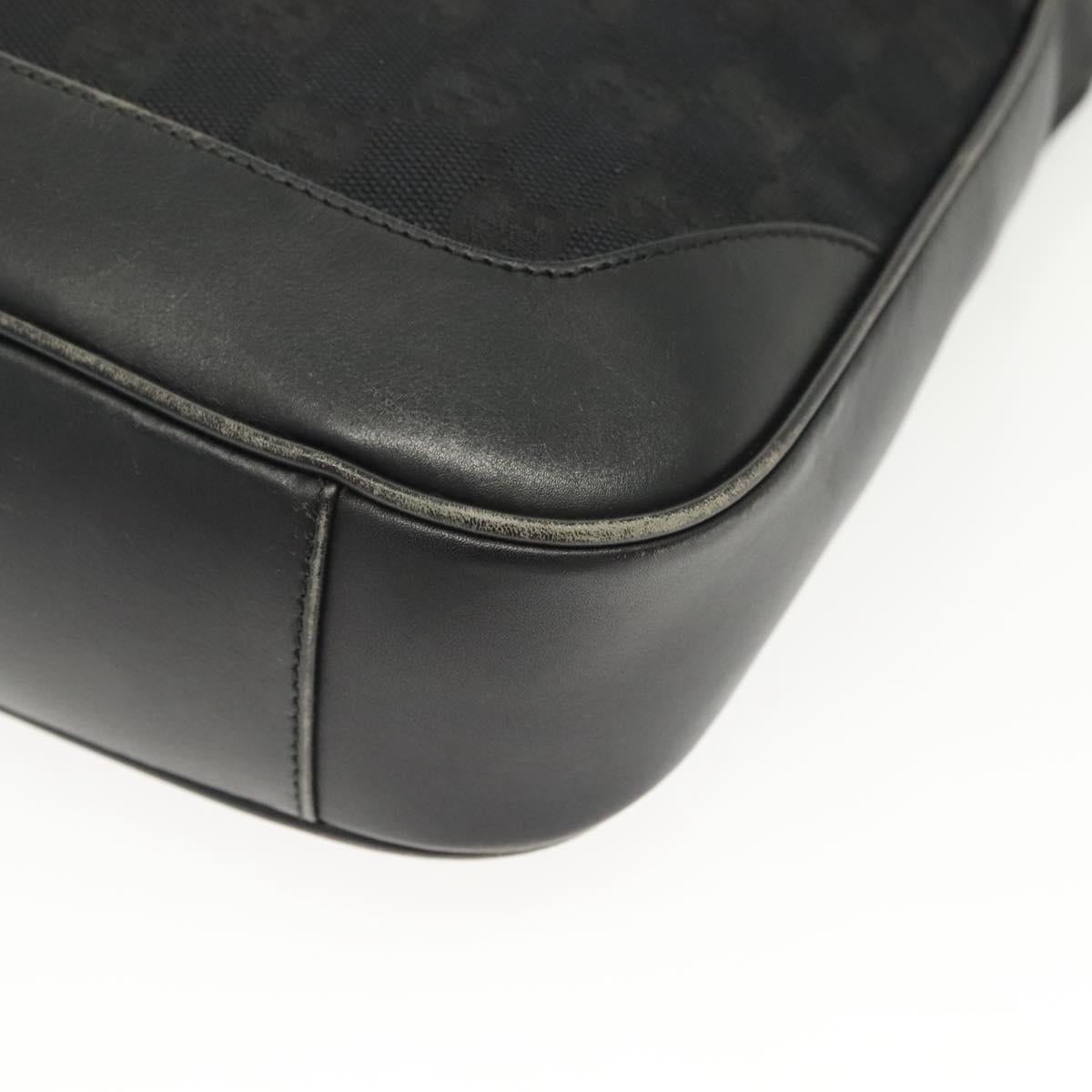 GUCCI Bamboo GG Canvas Hand Bag 2way Black Silver 001 4095 Auth ep10663