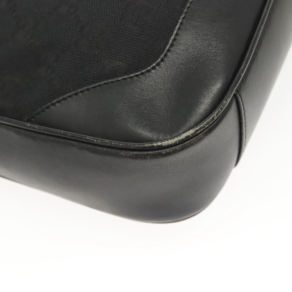 GUCCI Bamboo GG Canvas Hand Bag 2way Black Silver 001 4095 Auth ep10663