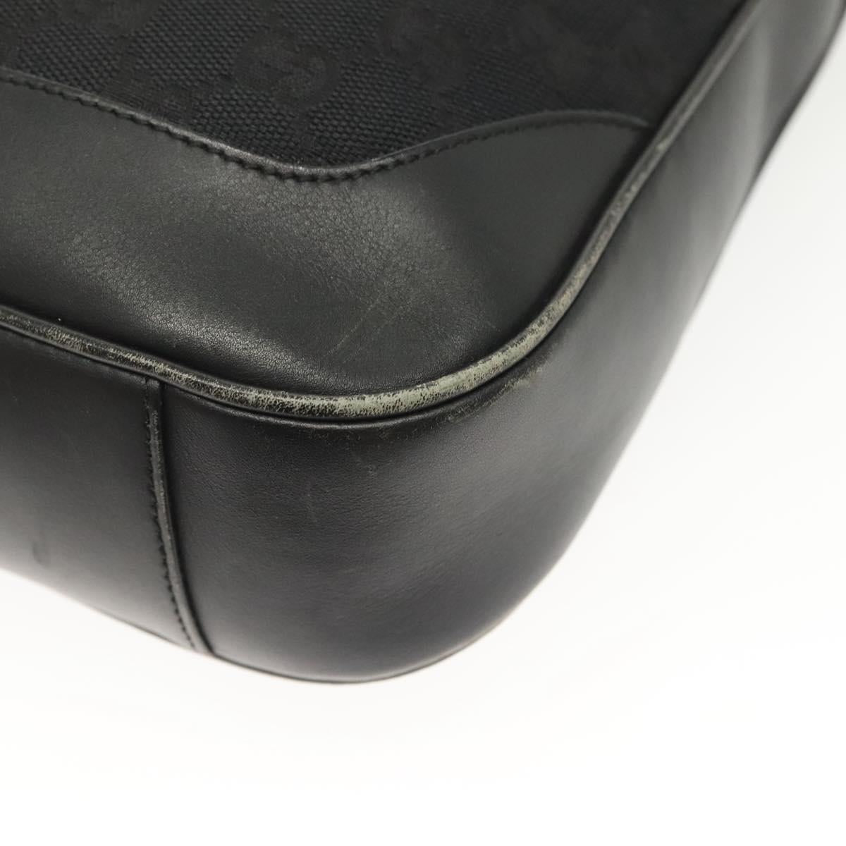 GUCCI Bamboo GG Canvas Hand Bag 2way Black Silver 001 4095 Auth ep10663