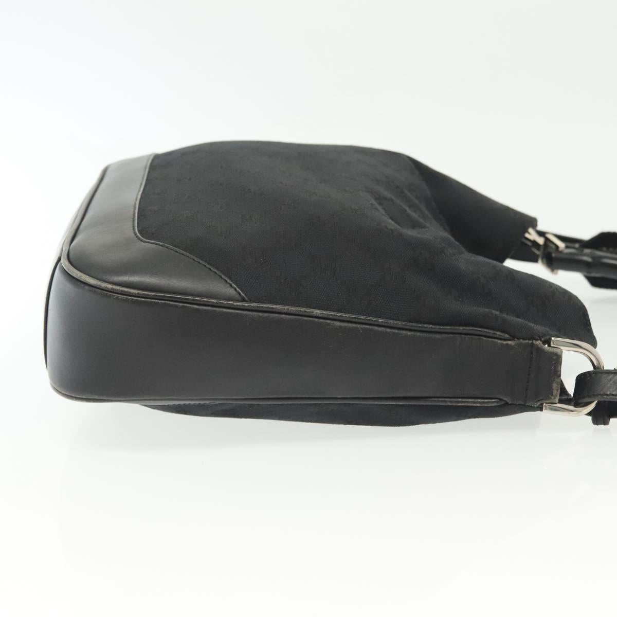 GUCCI Bamboo GG Canvas Hand Bag 2way Black Silver 001 4095 Auth ep10663