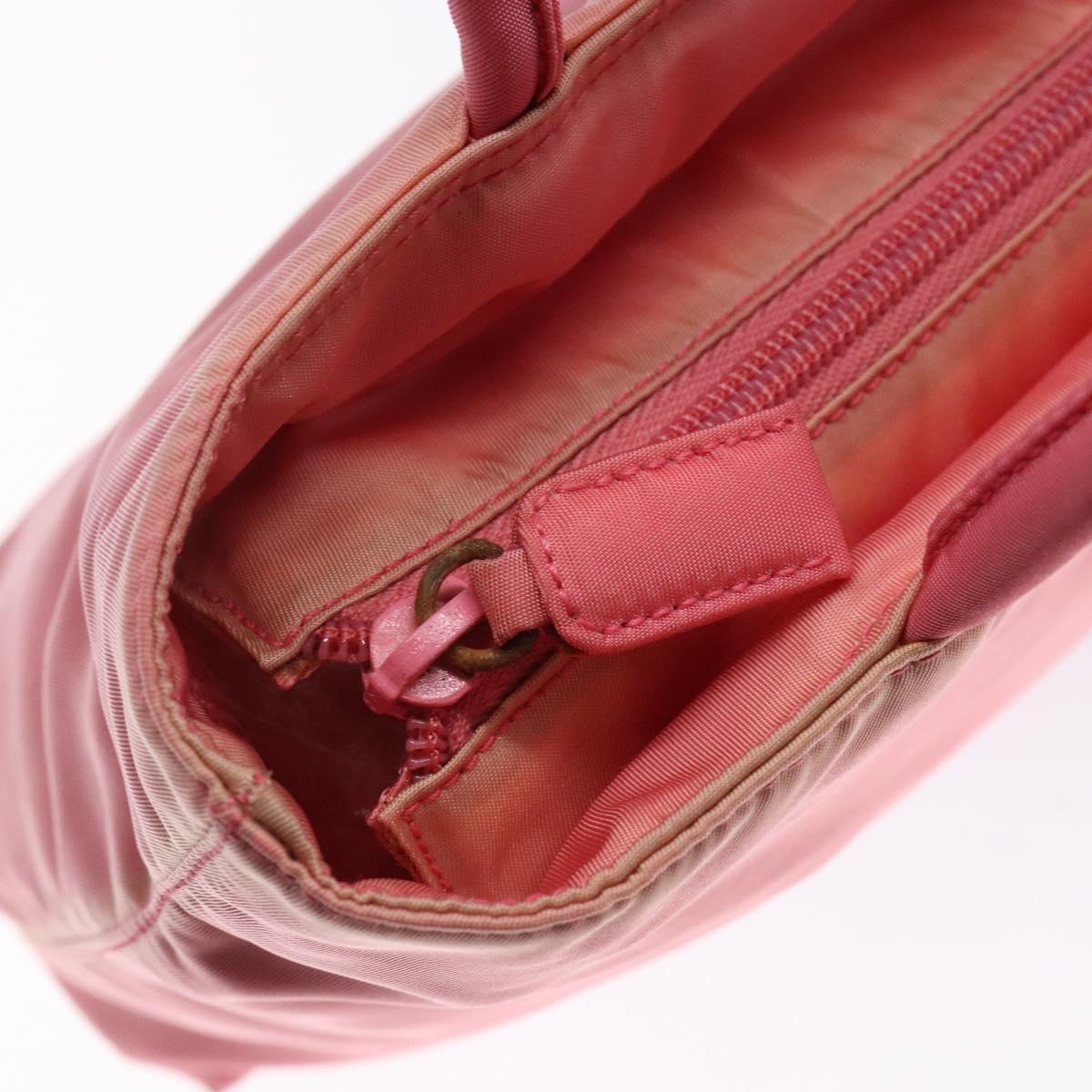PRADA Hand Bag Nylon Pink Auth ep10674
