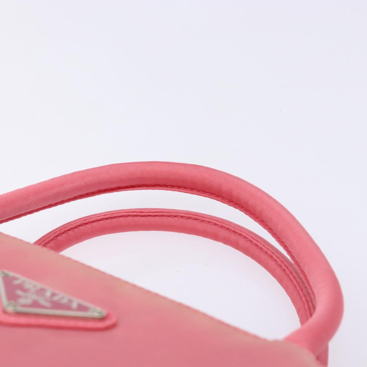 PRADA Hand Bag Nylon Pink Auth ep10674