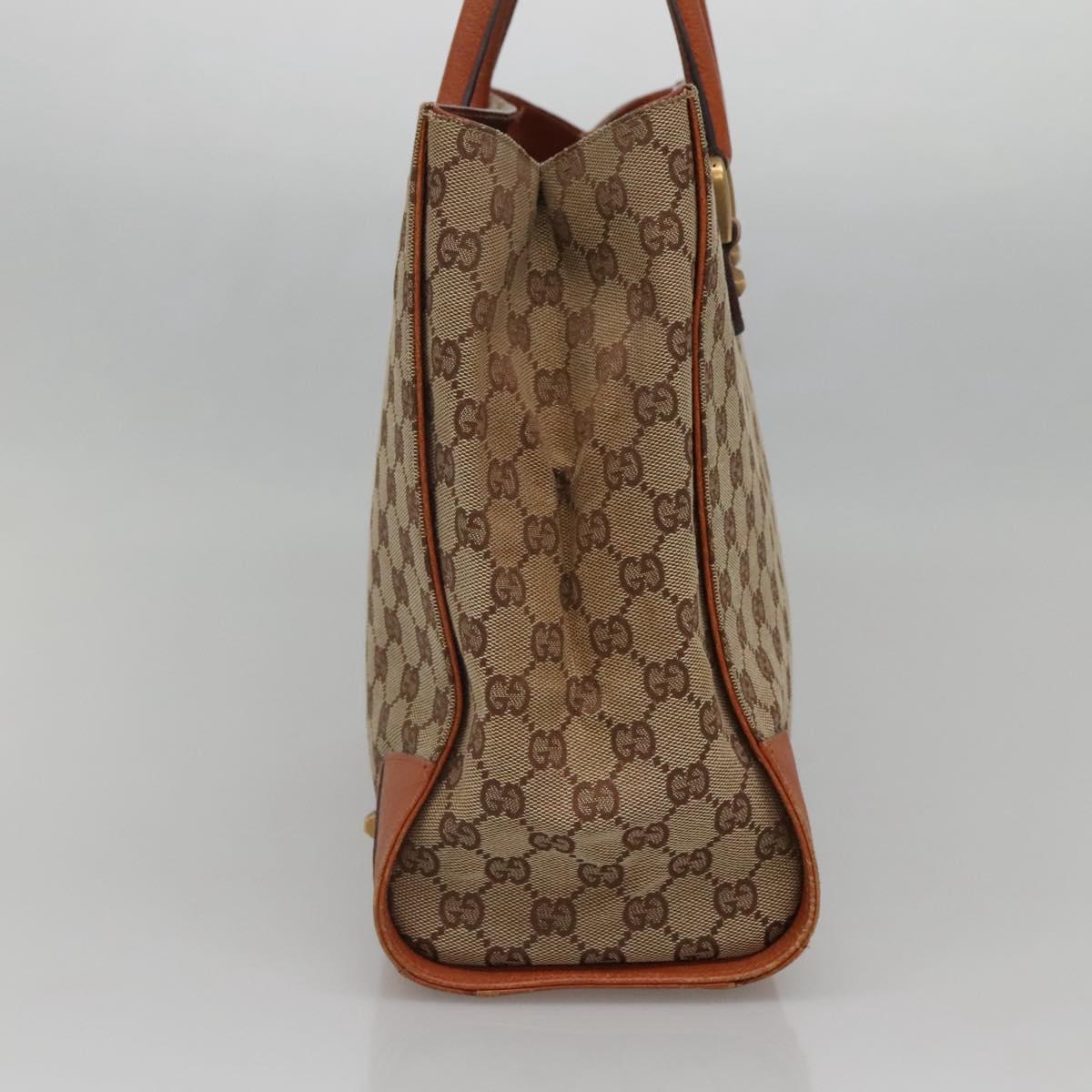 GUCCI GG Canvas Hand Bag Beige 120897 Auth ep10675