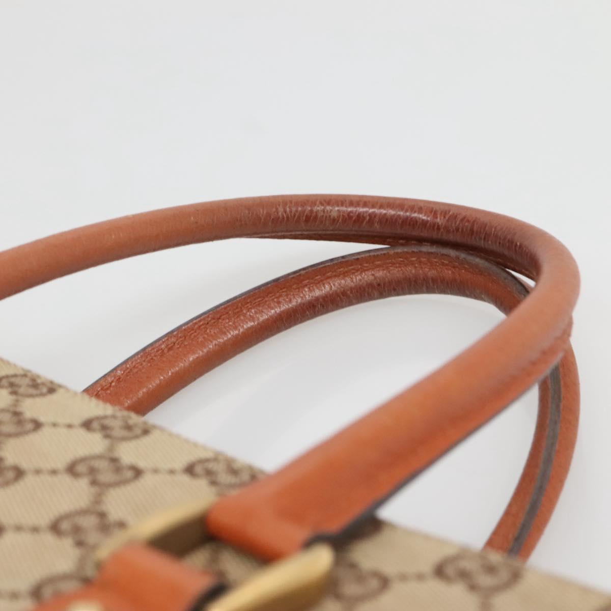 GUCCI GG Canvas Hand Bag Beige 120897 Auth ep10675