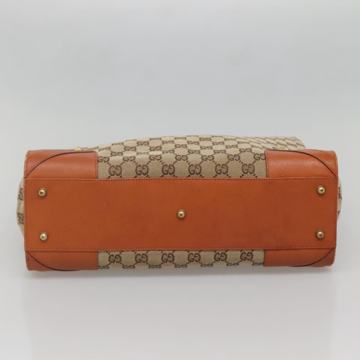 GUCCI GG Canvas Hand Bag Beige 120897 Auth ep10675