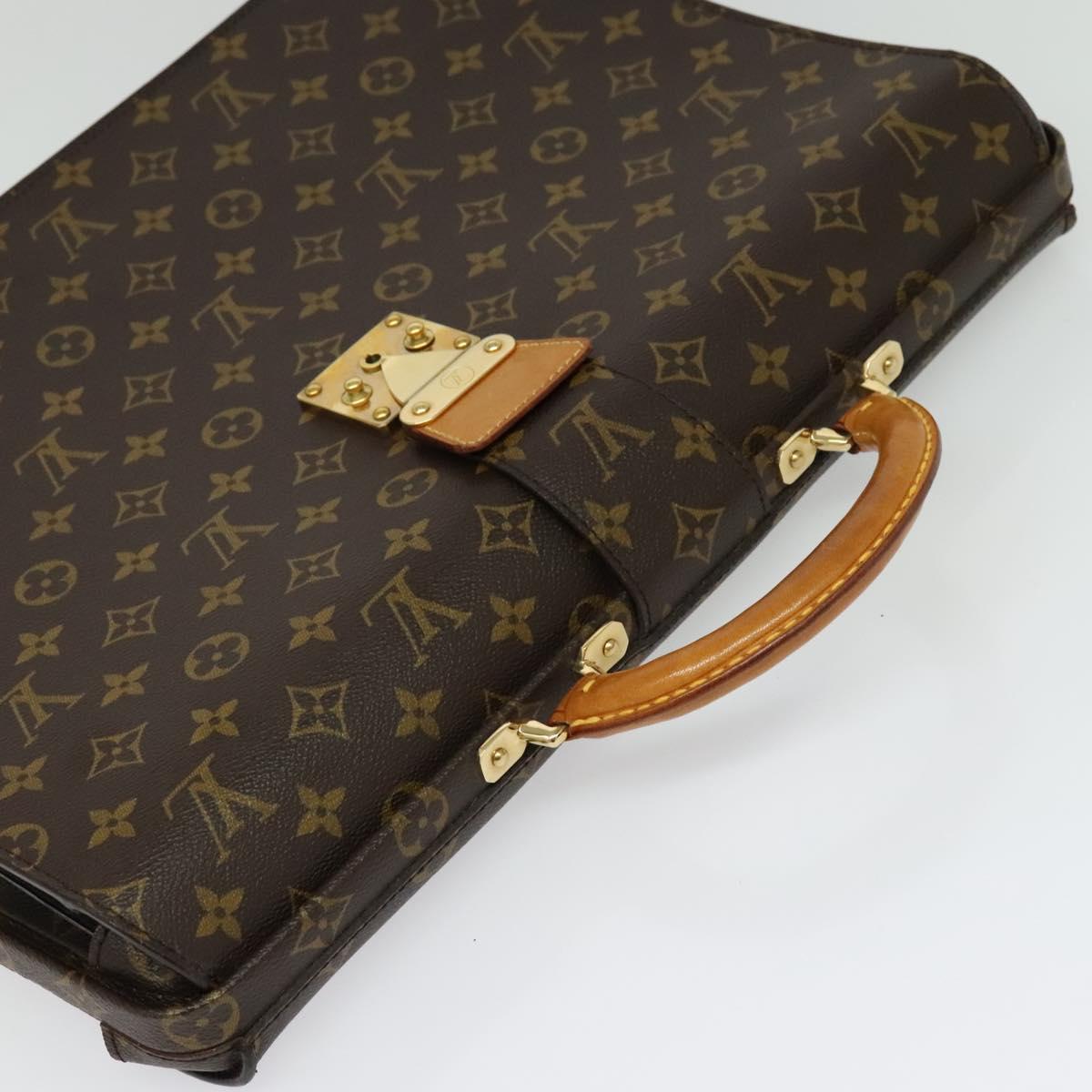 LOUIS VUITTON Monogram Serviette Fermoir Business Bag M53305 LV Auth ep10677