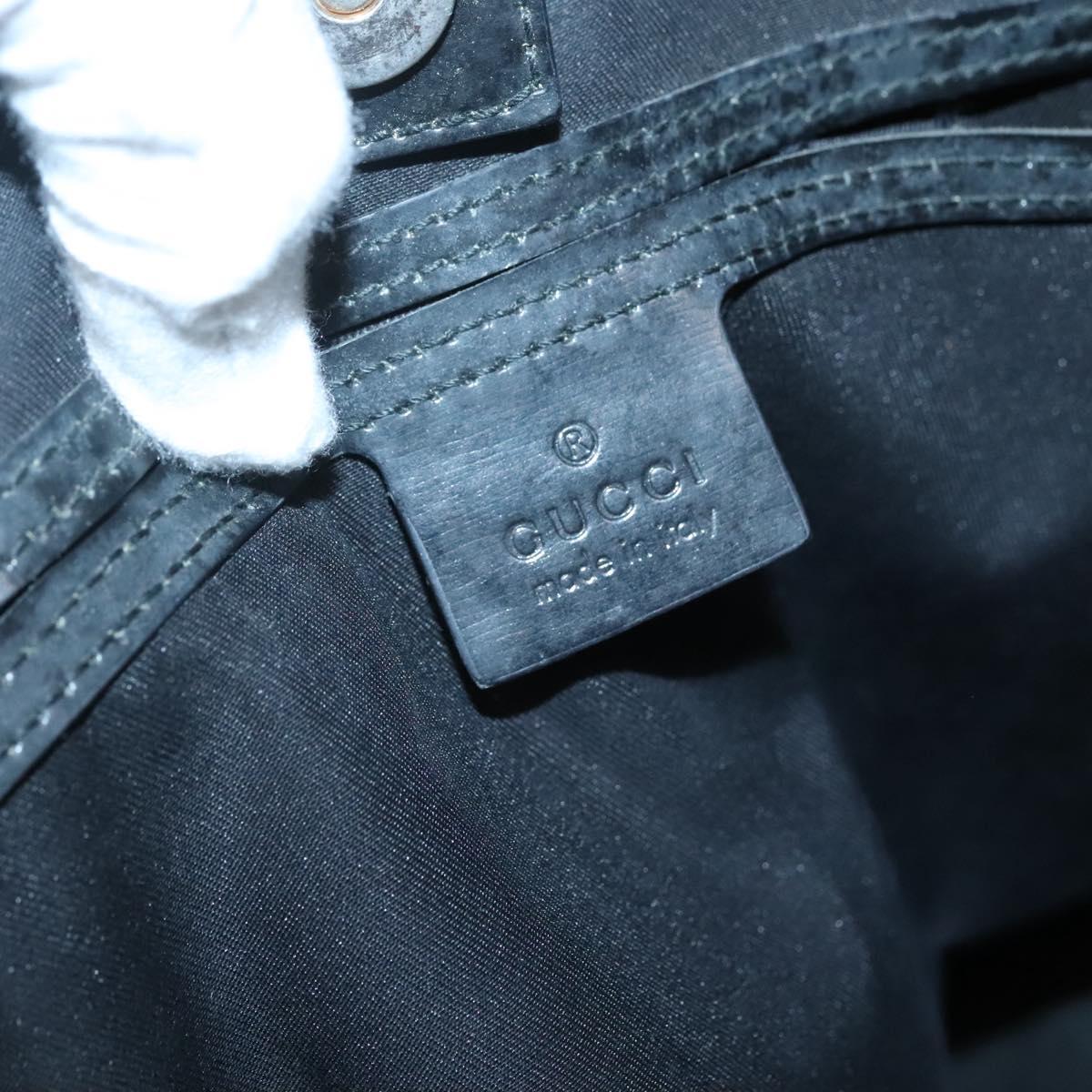 GUCCI Tote Bag Patent leather Black Gold 197953 Auth ep10681