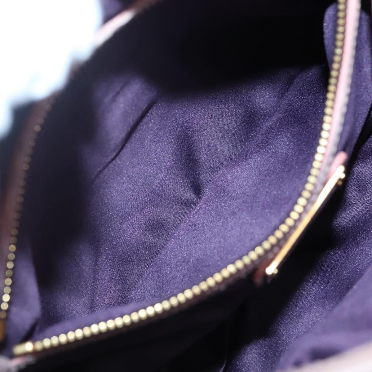 Miu Miu Matelasse Hand Bag Leather Purple Gold Auth ep10682