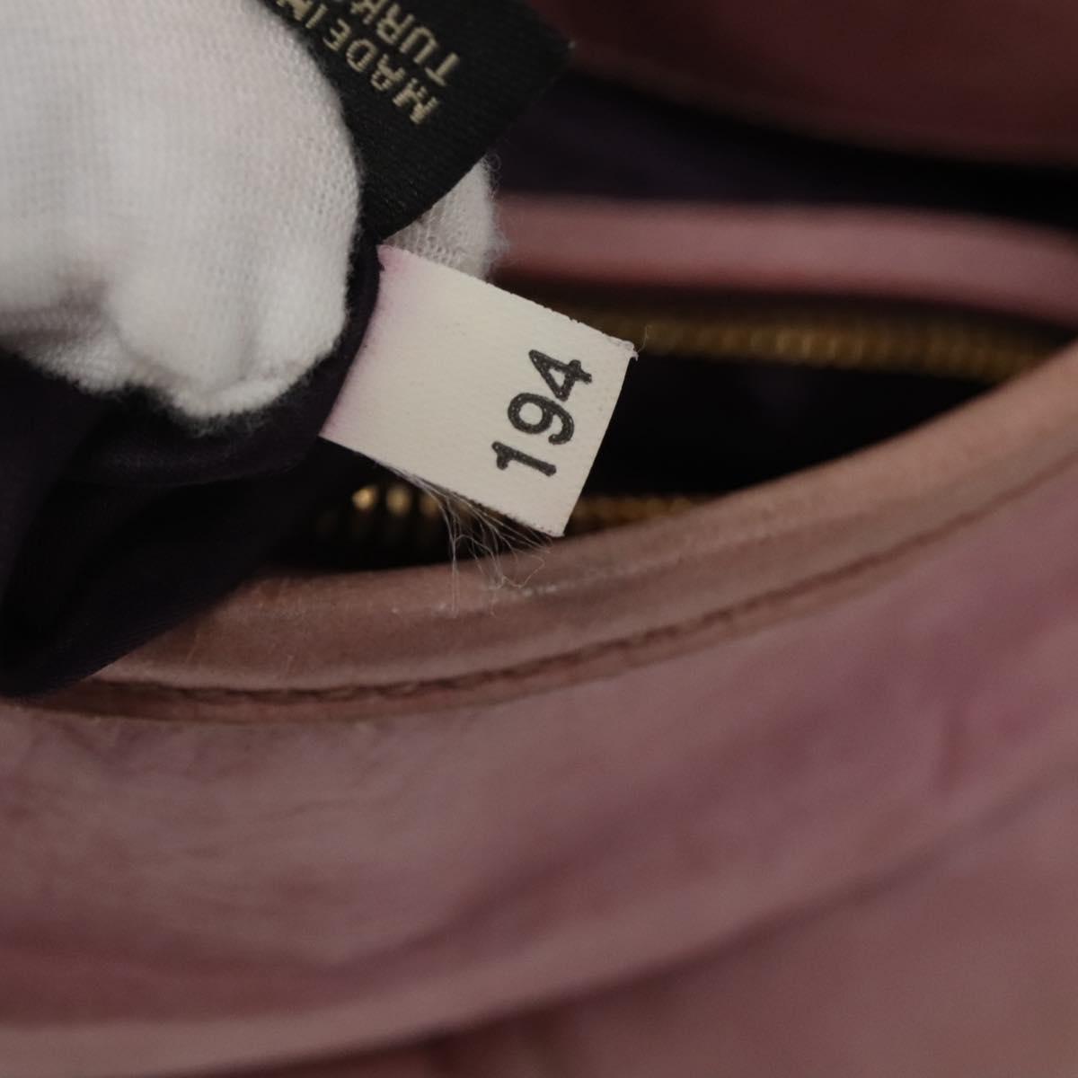 Miu Miu Matelasse Hand Bag Leather Purple Gold Auth ep10682