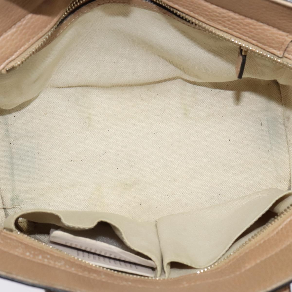 GUCCI Mini Swing Hand Bag Canvas 2way White Gold Auth ep10692