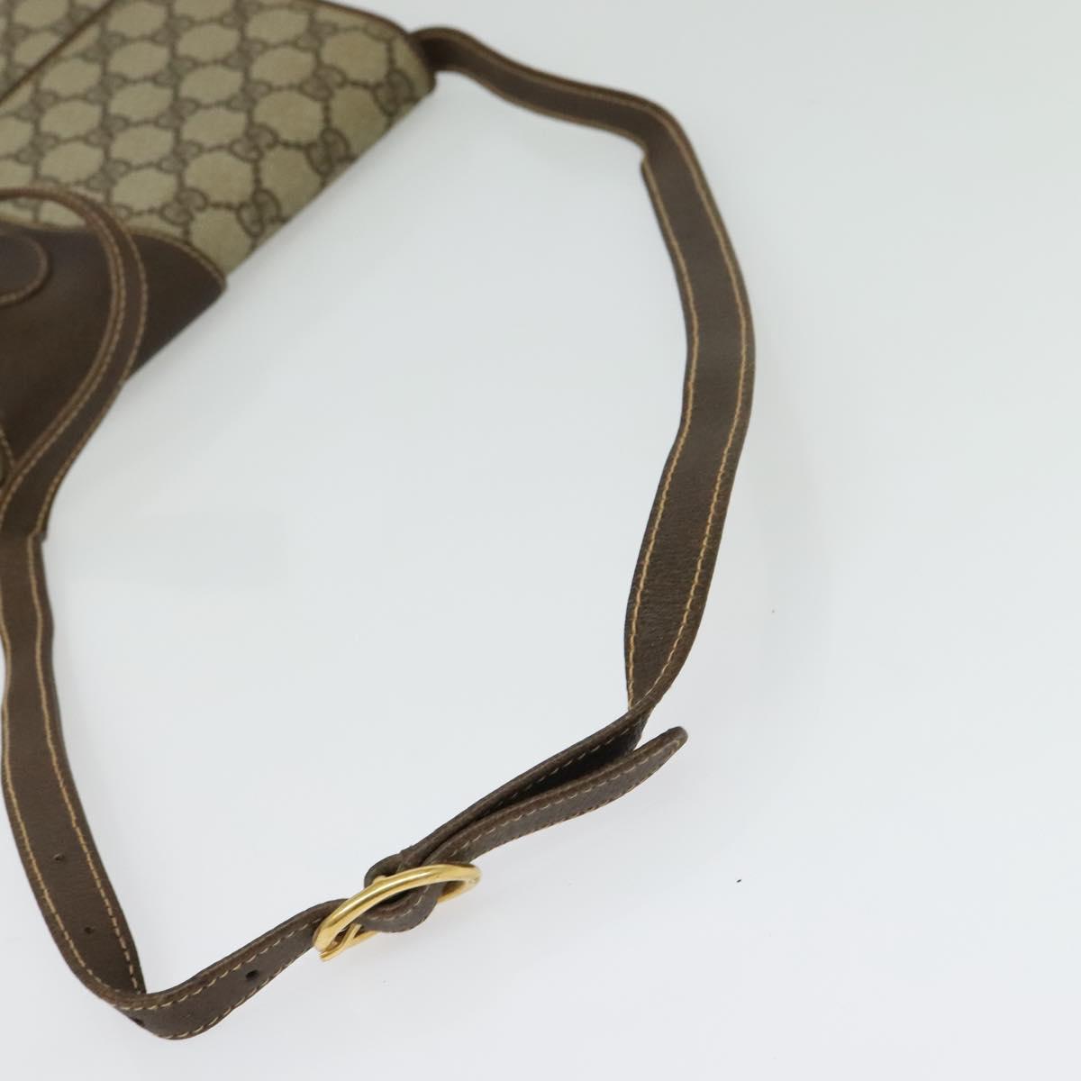 GUCCI GG Supreme Shoulder Bag PVC Beige Gold 904 02 050 Auth ep10698