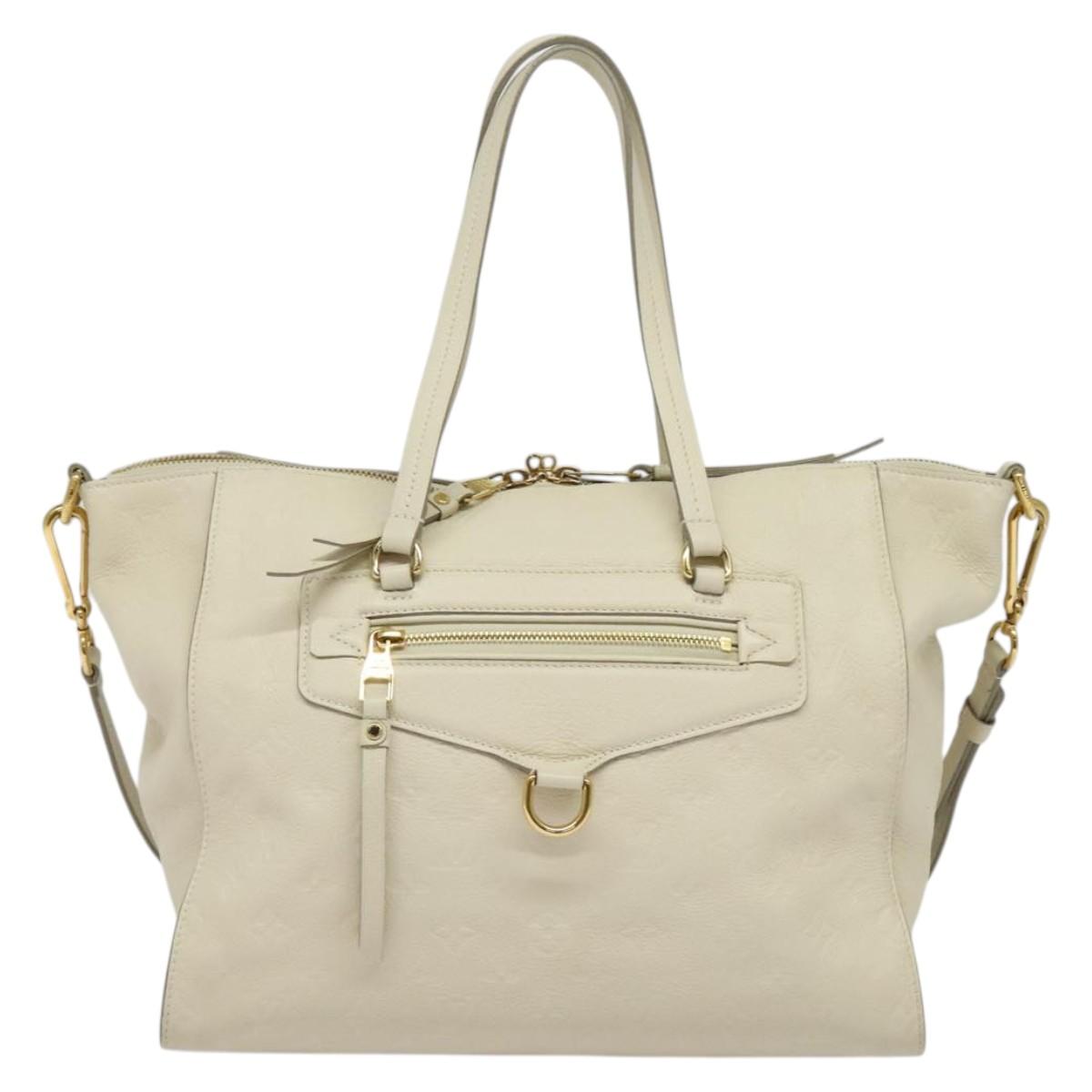 LOUIS VUITTON Monogram Empreinte Lumineuse PM Bag 2way White M93411 Auth ep10722