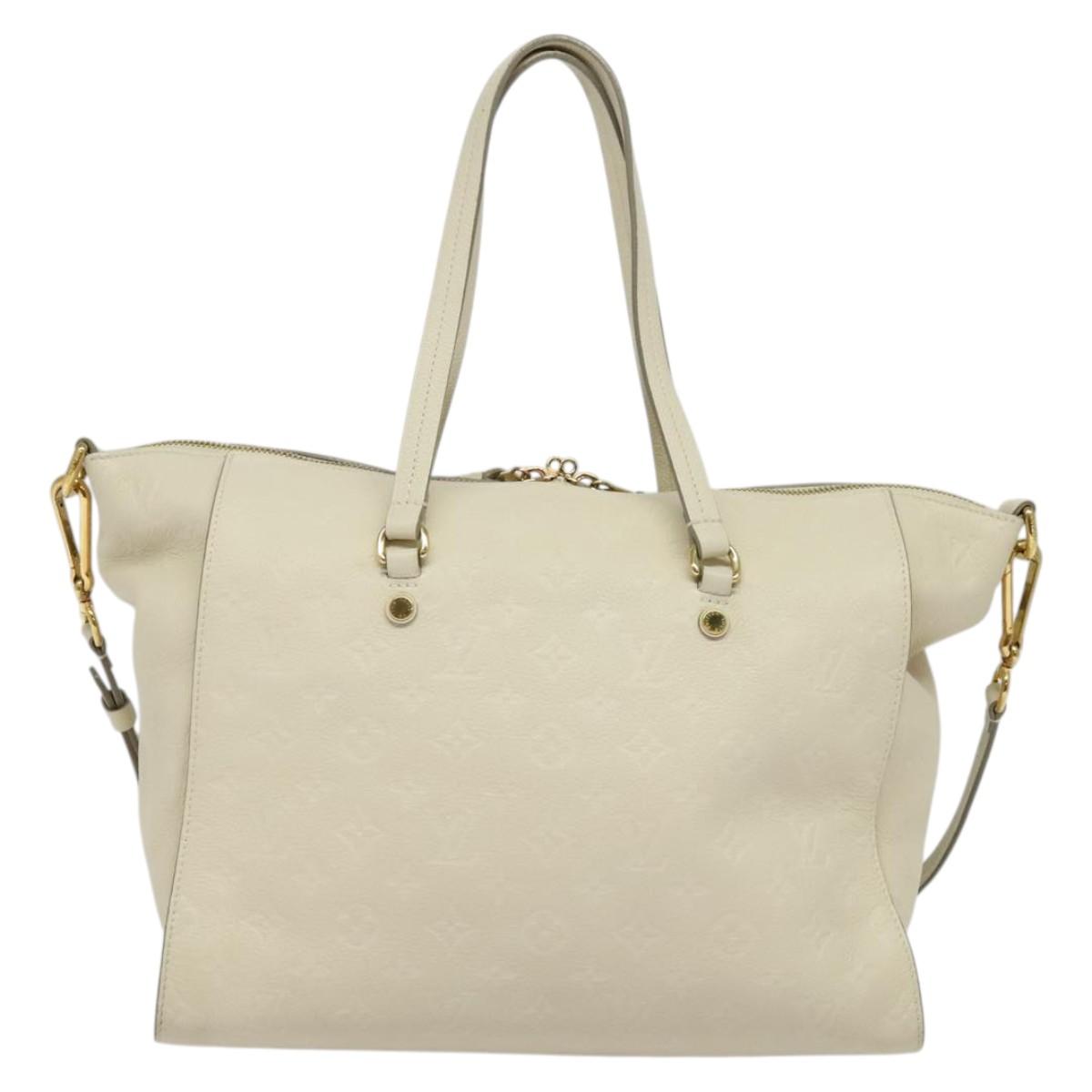 LOUIS VUITTON Monogram Empreinte Lumineuse PM Bag 2way White M93411 Auth ep10722