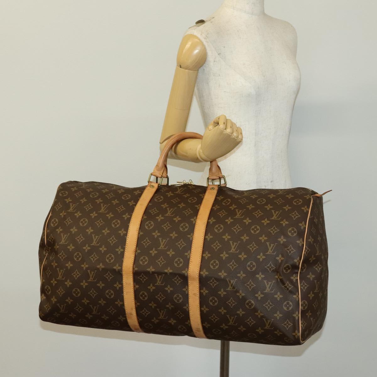 LOUIS VUITTON Monogram Keepall 60 Boston Bag M41422 LV Auth ep10731