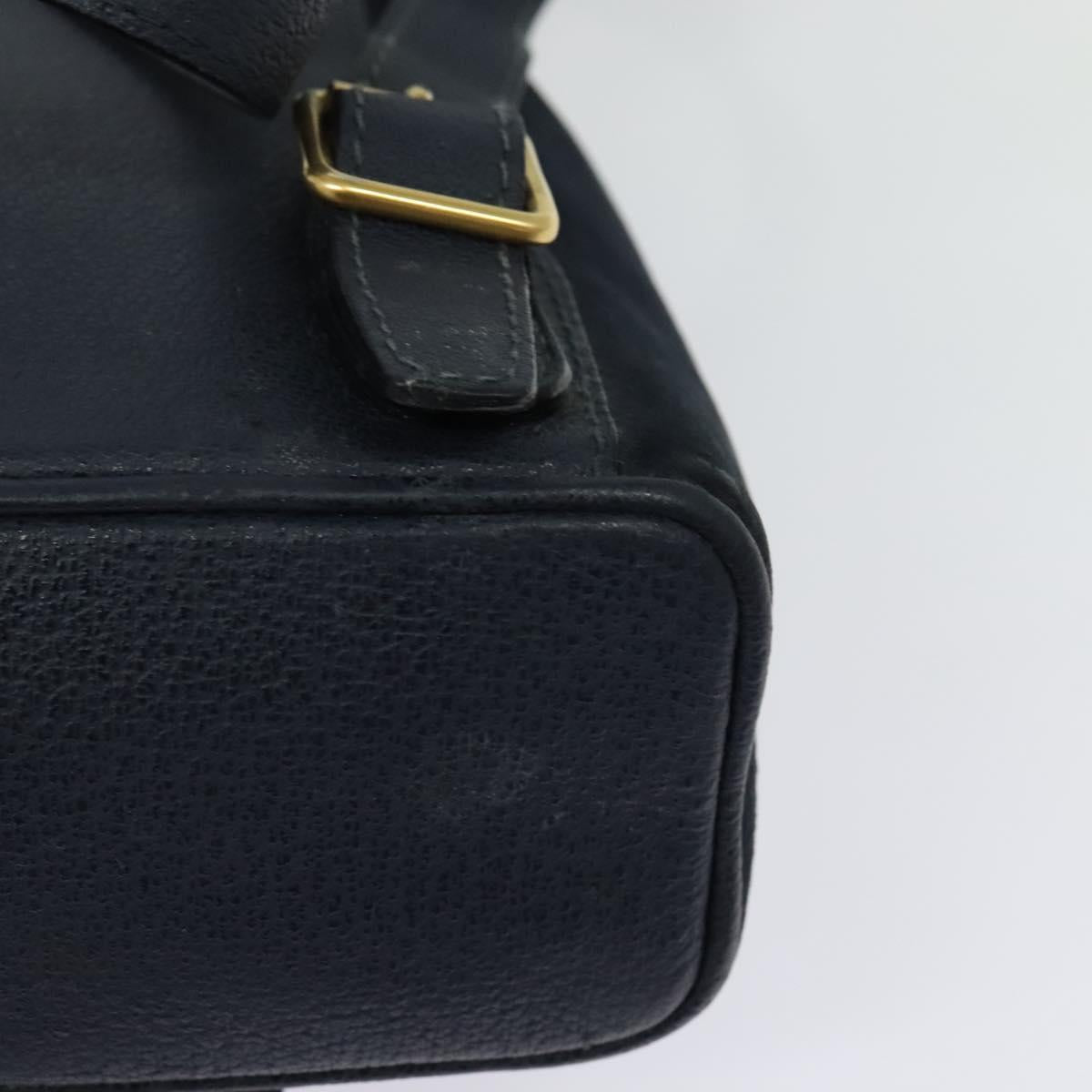 GUCCI Bamboo Backpack Suede Navy Gold 003 2034 0030 Auth ep10733