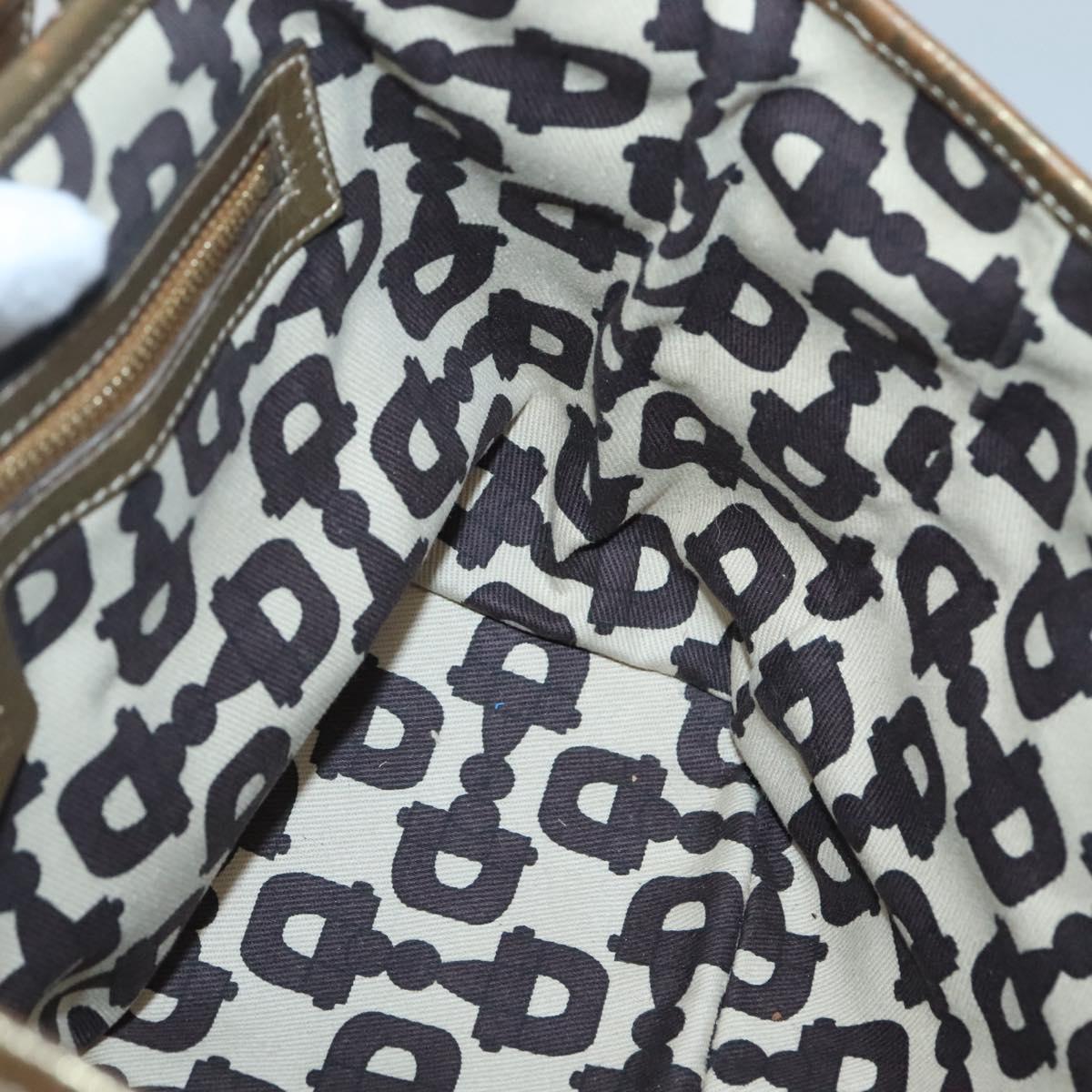 GUCCI GG Canvas Hand Bag Beige Gold 139261 Auth ep10747