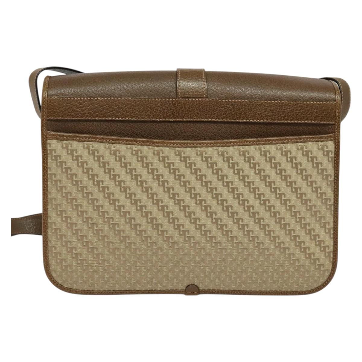GUCCI Shoulder Bag Canvas Beige Gold 001 113 0613 Auth ep10753