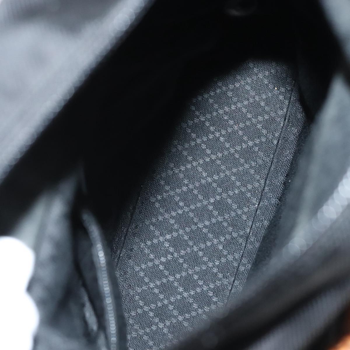 GUCCI Bamboo Hand Bag Nylon 2way Black Silver 000 2265 0581 Auth ep10773