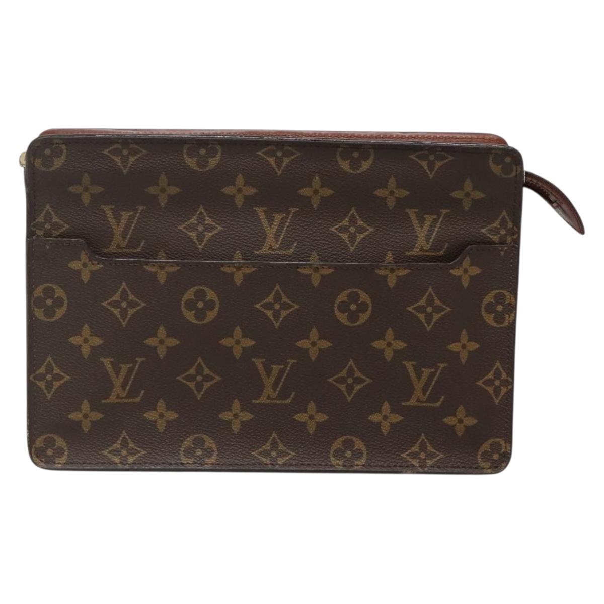 LOUIS VUITTON Monogram Pochette Homme Clutch Bag M51795 LV Auth ep10785