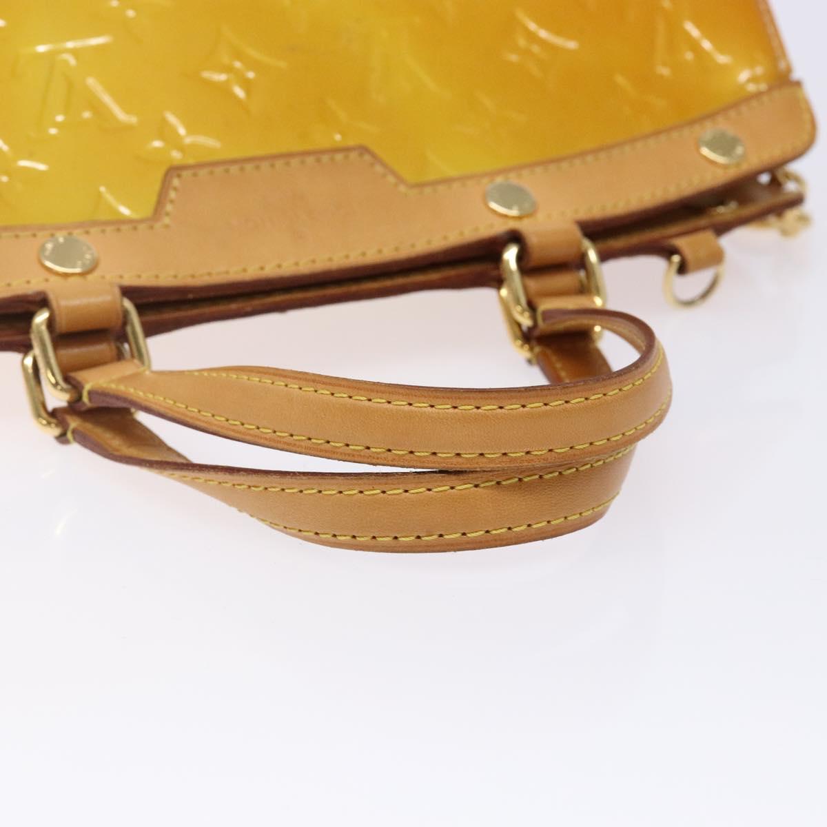 LOUIS VUITTON Monogram Vernis Blair MM Bag 2way Beige Poodle M91755 Auth ep10787