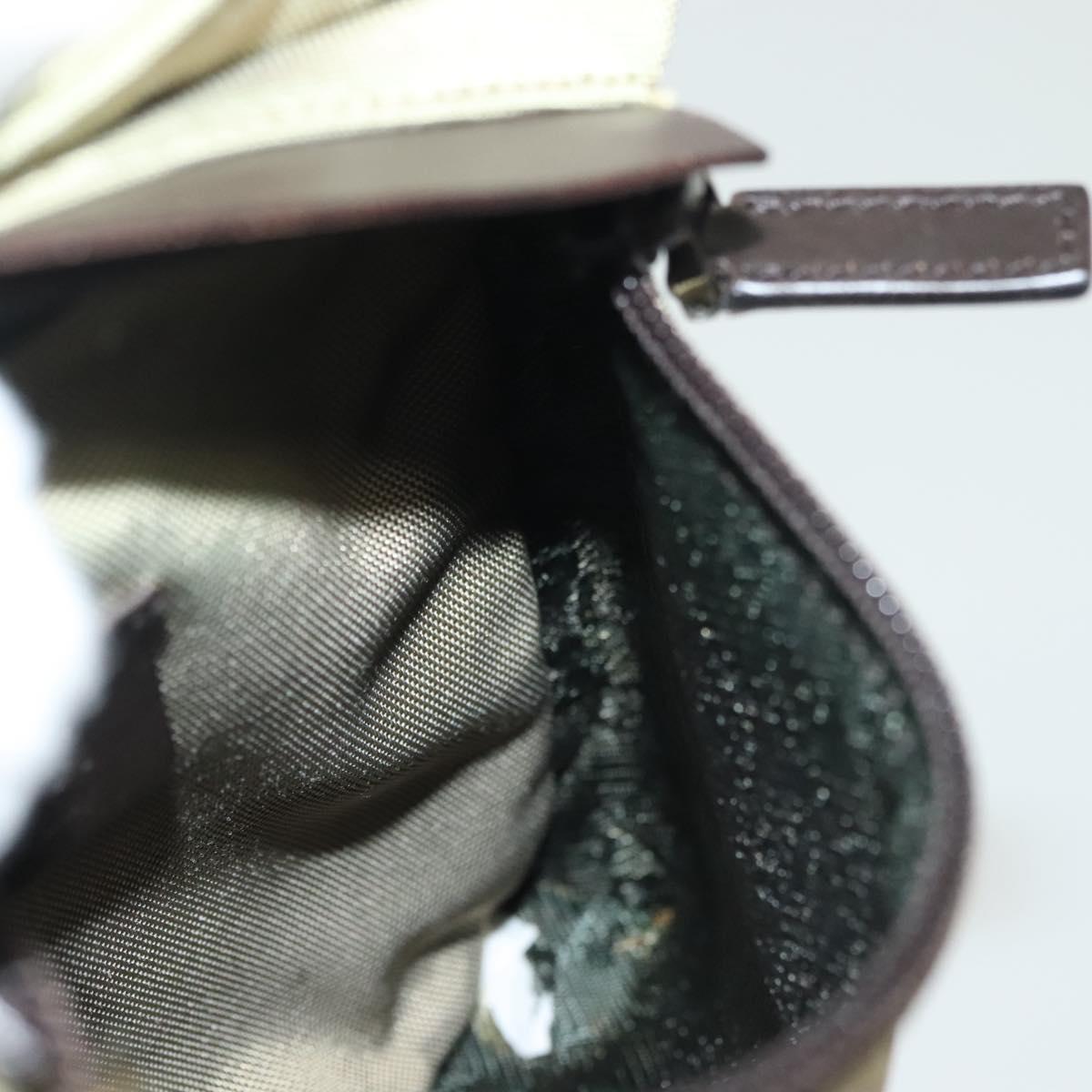 GUCCI Waist bag Canvas Beige Silver 28566 Auth ep10792