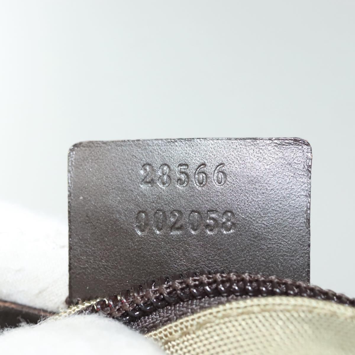 GUCCI Waist bag Canvas Beige Silver 28566 Auth ep10792