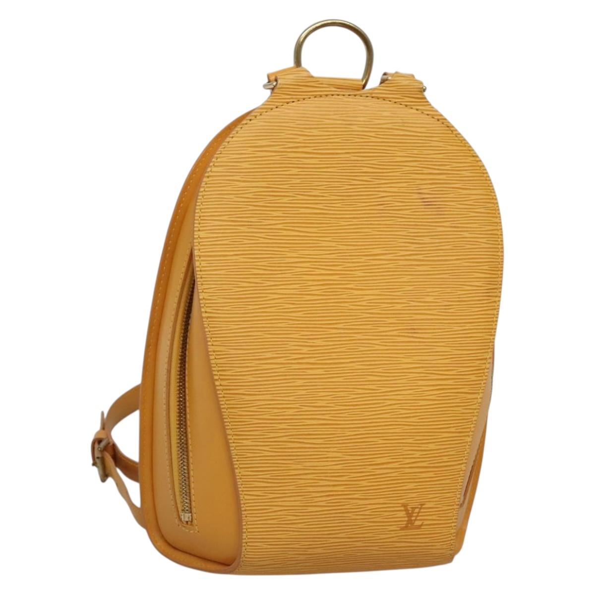 LOUIS VUITTON Epi Mabillon Backpack Yellow M52239 LV Auth ep10799