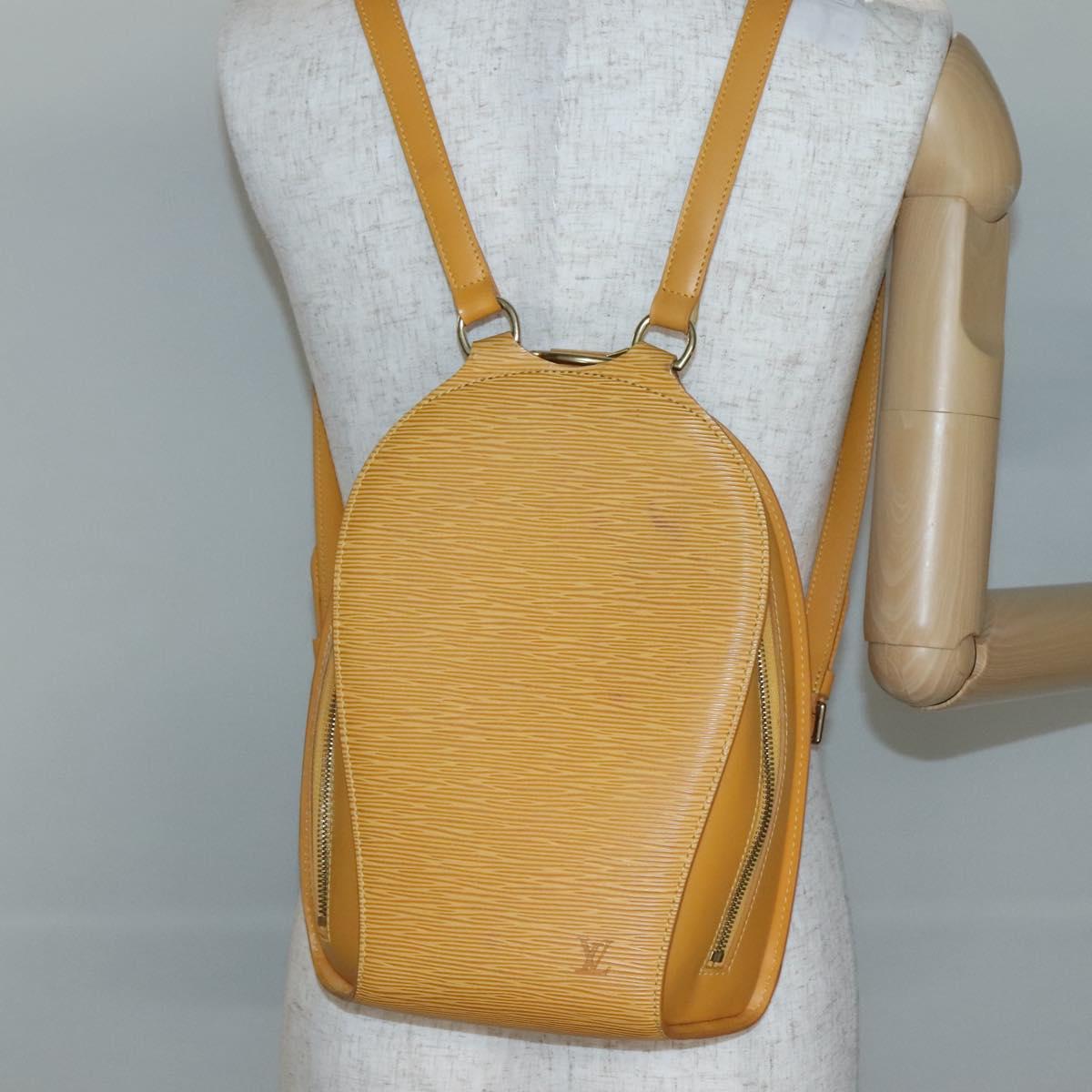 LOUIS VUITTON Epi Mabillon Backpack Yellow M52239 LV Auth ep10799