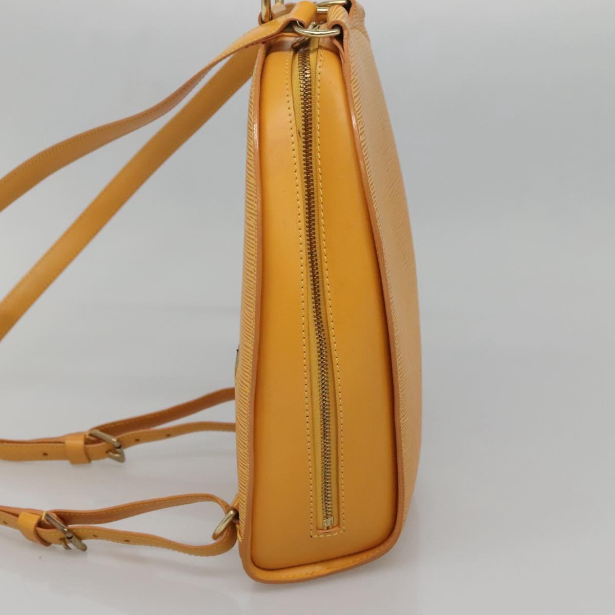 LOUIS VUITTON Epi Mabillon Backpack Yellow M52239 LV Auth ep10799