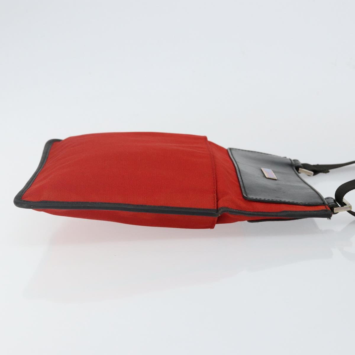 GUCCI Shoulder Bag Nylon Red Silver 019 0348 Auth ep10806