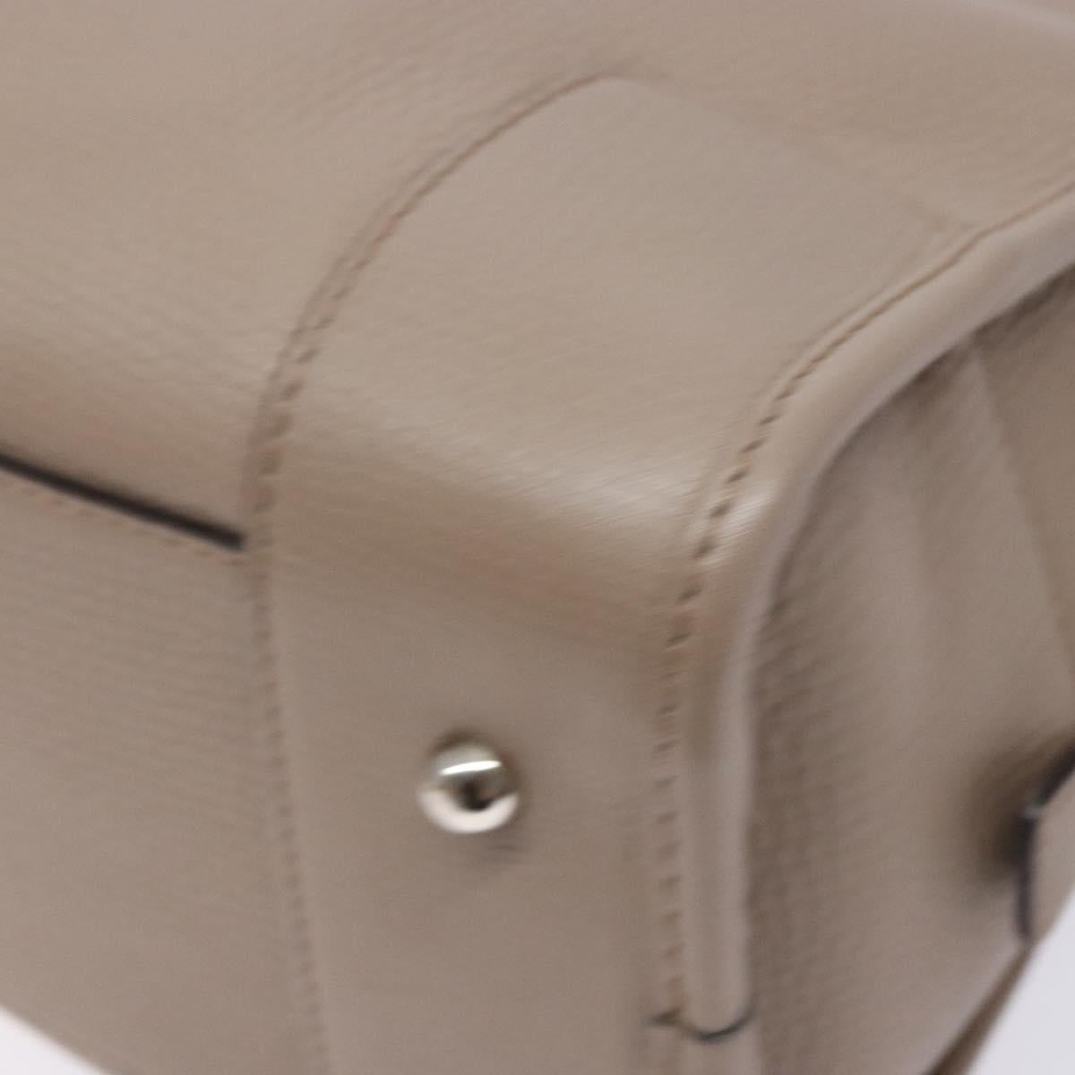 LOEWE Anagram Americana 28 Hand Bag Leather Gray Silver Auth ep10807