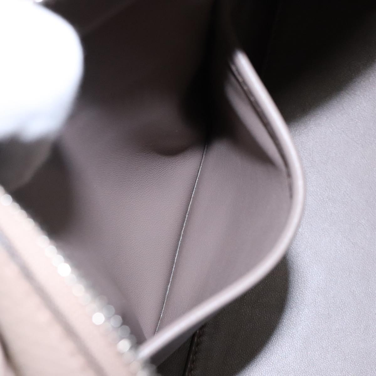 LOEWE Anagram Americana 28 Hand Bag Leather Gray Silver Auth ep10807