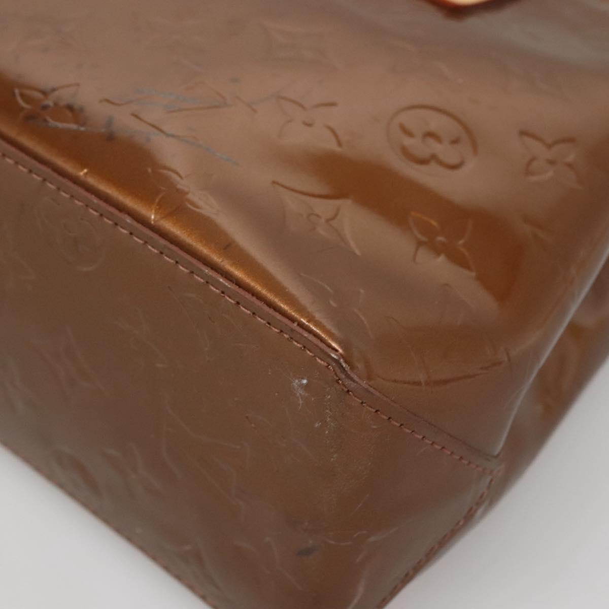 LOUIS VUITTON Monogram Vernis Reade PM Hand Bag Bronze M91146 LV Auth ep10810