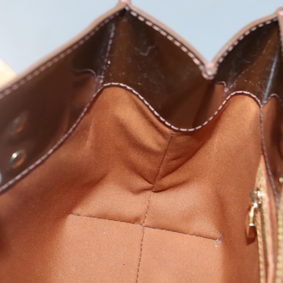 LOUIS VUITTON Monogram Vernis Reade PM Hand Bag Bronze M91146 LV Auth ep10810