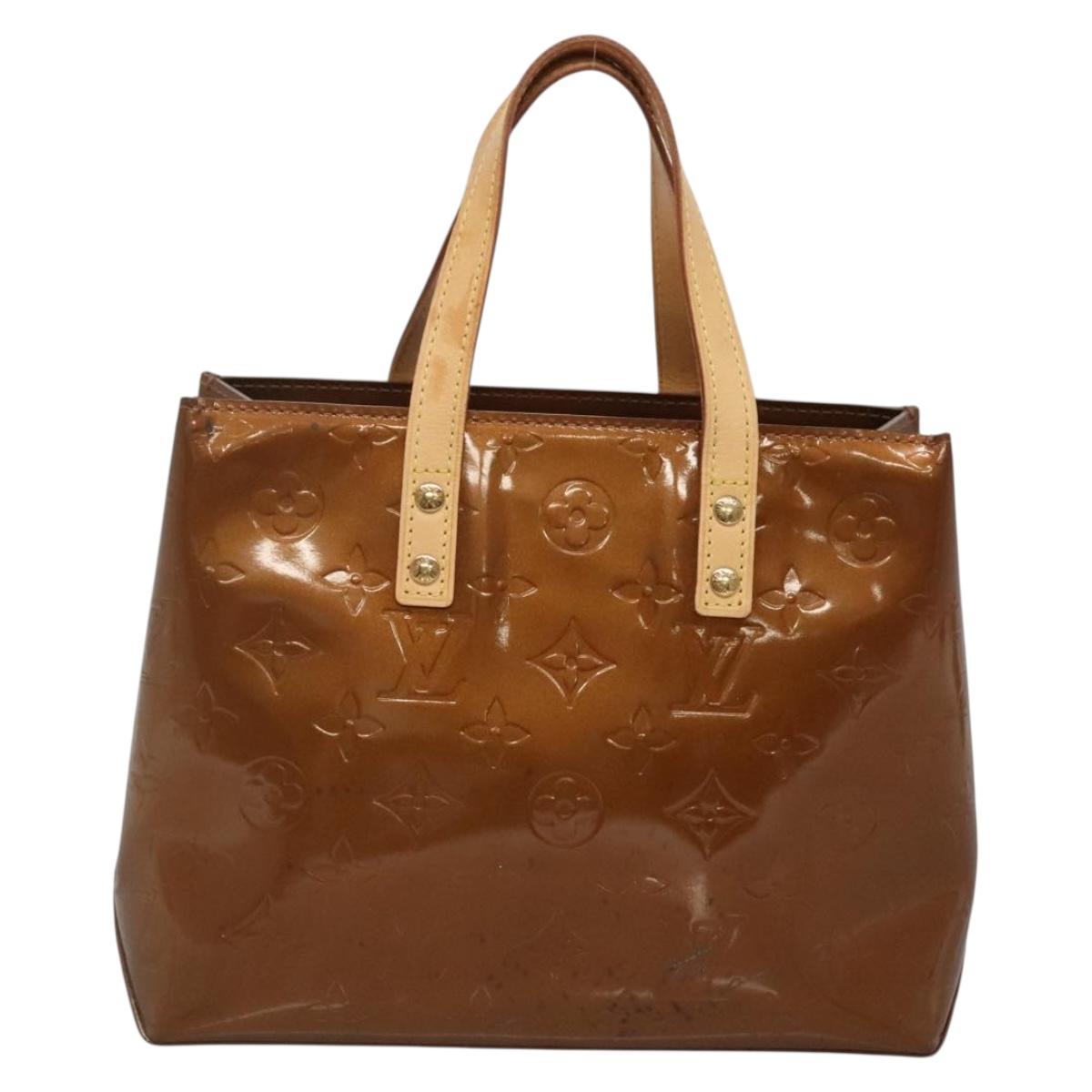 LOUIS VUITTON Monogram Vernis Reade PM Hand Bag Bronze M91146 LV Auth ep10810