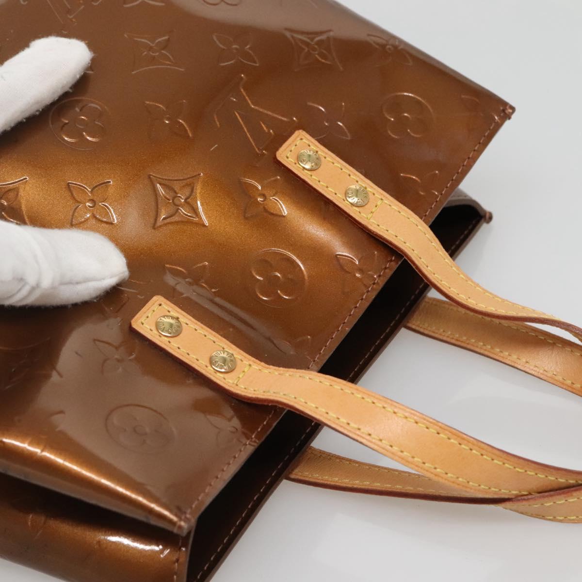 LOUIS VUITTON Monogram Vernis Reade PM Hand Bag Bronze M91146 LV Auth ep10810