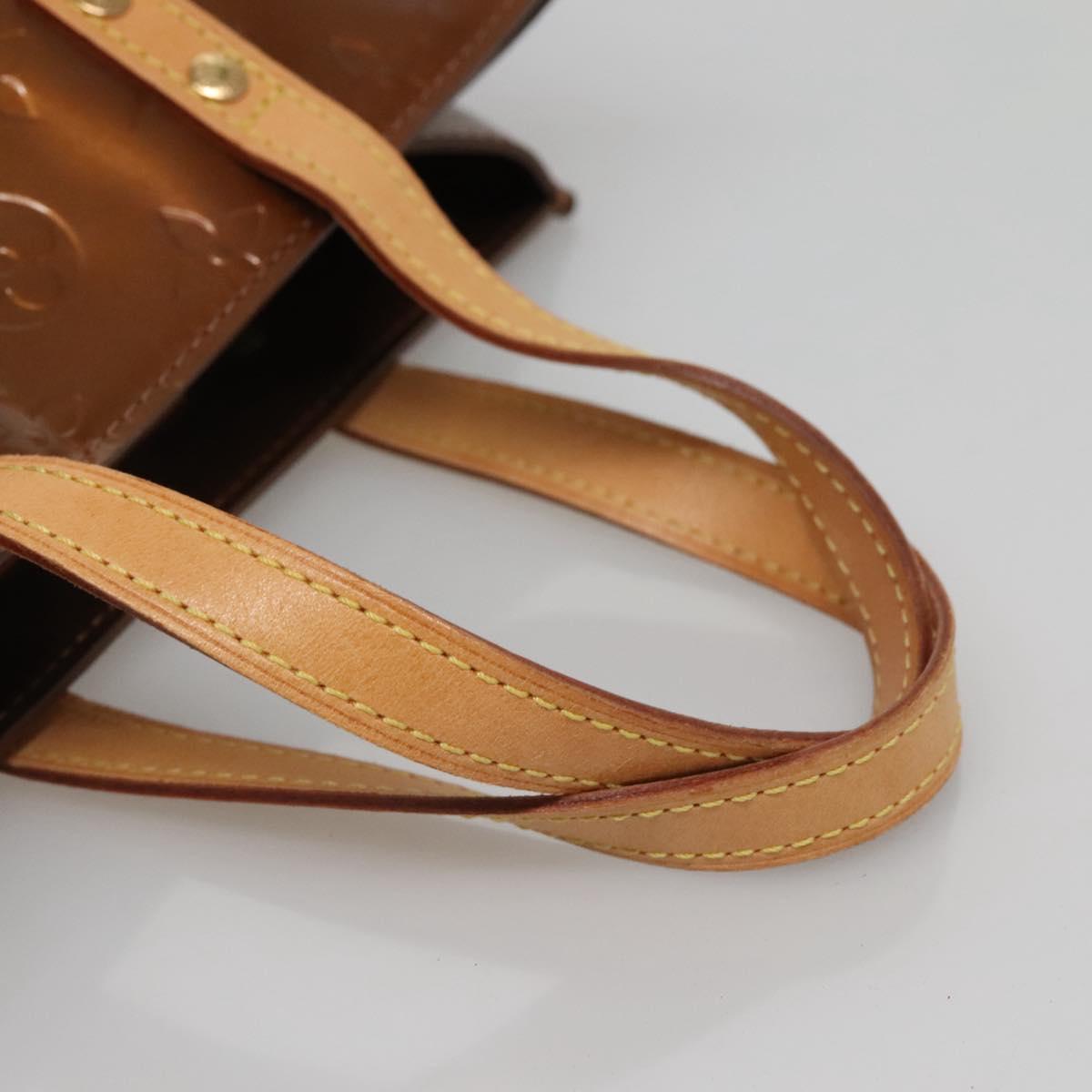 LOUIS VUITTON Monogram Vernis Reade PM Hand Bag Bronze M91146 LV Auth ep10810